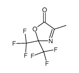 4-methyl-2,2-bis-trifluoromethyl-2H-oxazol-5-one结构式