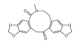 6-methyl-7,8-dihydro-[1,3]dioxolo[4',5':4,5]benzo[1,2-c][1,3]dioxolo[4',5':4,5]benzo[1,2-g]azecine-5,14(6H,15H)-dione Structure