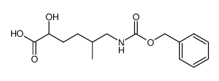 6-benzyloxycarbonylamino-2-hydroxy-5-methylhexanoic acid Structure