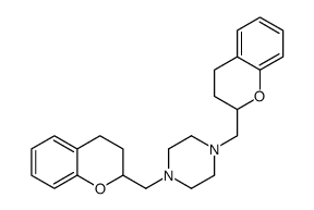 1,4-bis(3,4-dihydro-2H-chromen-2-ylmethyl)piperazine结构式