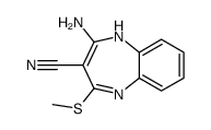 2-amino-4-methylsulfanyl-1H-1,5-benzodiazepine-3-carbonitrile结构式