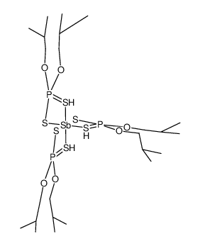 antimony (III) tris(O,O-di-i-butyl phosphorodithioate) Structure