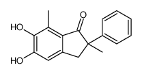 5,6-dihydroxy-2,7-dimethyl-2-phenyl-3H-inden-1-one结构式