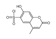 7-hydroxy-4-methyl-2-oxochromene-6-sulfonyl chloride结构式