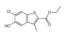 ethyl 6-chloro-5-hydroxy-3-methylbenzo(b)thiophene-2-carboxylate结构式