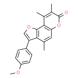 3-(4-methoxyphenyl)-4,8,9-trimethylfuro[2,3-f]chromen-7-one结构式