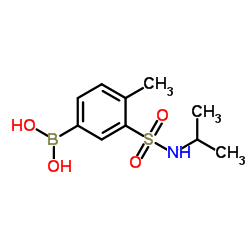 (3-(N-异丙基氨磺酰)-4-甲基苯基)硼酸结构式