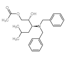 acetic acid (2r,3s)-3-dibenzylamino-2-hydroxy-5-methylhexyl ester Structure