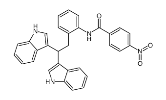 N-[2-[2,2-bis(1H-indol-3-yl)ethyl]phenyl]-4-nitrobenzamide Structure