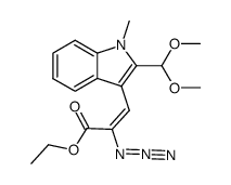 azido-2 (methyl-1 dimethoxymethyl-2 indole-3 yl)-3 acrylate d'ethyle结构式