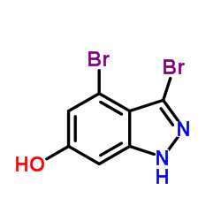 3,4-Dibromo-1H-indazol-6-ol structure