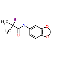 N-(1,3-Benzodioxol-5-yl)-2-bromo-2-methylpropanamide Structure