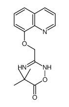 [(1-amino-2-quinolin-8-yloxyethylidene)amino] 2,2-dimethylpropanoate Structure