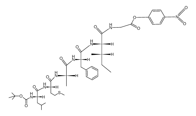 Boc-Leu-Met-Ala-Phe-Ile-Gly-ONp Structure