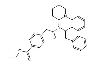 ethyl 4-<2-<<2-phenyl-1-<2-(1-piperidinyl)phenyl>ethyl>amino>-2-oxoethyl>-benzoate Structure