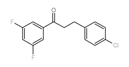 3-(4-CHLOROPHENYL)-3',5'-DIFLUOROPROPIOPHENONE结构式