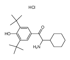 2-Amino-2-cyclohexyl-1-(3,5-di-tert-butyl-4-hydroxy-phenyl)-ethanone; hydrochloride Structure