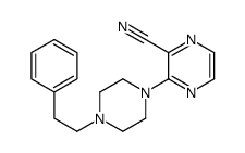 3-[4-(2-phenylethyl)piperazin-1-yl]pyrazine-2-carbonitrile结构式