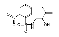 N-(2-hydroxy-3-methylbut-3-enyl)-2-nitrobenzenesulfonamide结构式