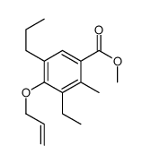 methyl 3-ethyl-2-methyl-4-prop-2-enoxy-5-propylbenzoate结构式