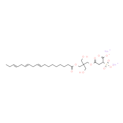 disodium 4-[2,2-bis(hydroxymethyl)-3-[(1-oxooctadeca-9,12,15-trienyl)oxy]propyl] 2-sulphonatosuccinate picture