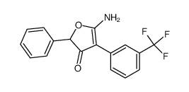 2-phenyl-3-oxo-4-(3-trifluoromethylphenyl)-5-amino-2,3-dihydrofuran Structure