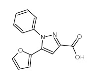 5-(2-呋喃基)-1-苯基-1H-吡唑-3-羧酸结构式