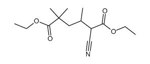 5-cyano-2,2,4-trimethyl-adipic acid diethyl ester结构式