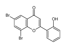 6,8-dibromo-2-(2-hydroxyphenyl)chromen-4-one Structure