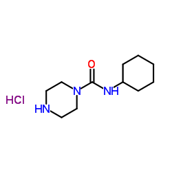 N-Cyclohexyl-1-piperazinecarboxamide hydrochloride (1:1) Structure