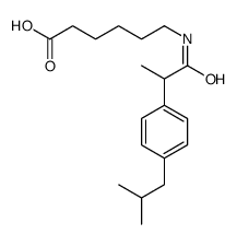 6-[2-[4-(2-methylpropyl)phenyl]propanoylamino]hexanoic acid Structure