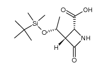 (3S,4R)-3-[(R)-1'-(dimethyl-t-butylsilyloxy)ethyl]-4-oxoazetidin-2-carboxylic acid结构式