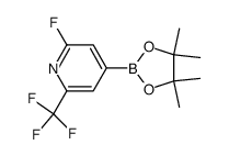 2-fluoro-4-(4,4,5,5-tetramethyl-1,3,2-dioxaborolan-2-yl)-6-(trifluoromethyl)pyridine结构式