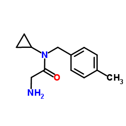 N-Cyclopropyl-N-(4-methylbenzyl)glycinamide结构式