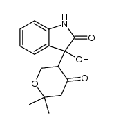 3-Hydroxy-3-(2,2-dimethyl-4-tetrahydropyranonyl)oxindole结构式