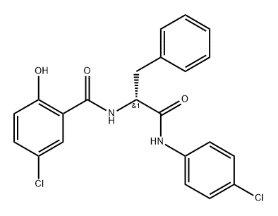 Benzenepropanamide, α-[(5-chloro-2-hydroxybenzoyl)amino]-N-(4-chlorophenyl)-, (αR)- picture