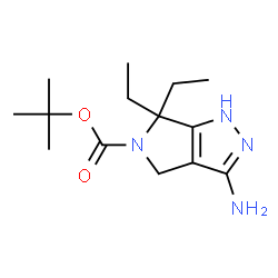 tert-butyl 3-amino-6,6-diethyl-4,6-dihydropyrrolo[3,4-c]pyrazole-5(1H)-carboxylate structure