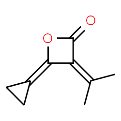 2-Oxetanone,4-cyclopropylidene-3-(1-methylethylidene)-(9CI)结构式