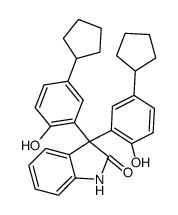 3,3-bis(5-cyclopentyl-2-hydroxyphenyl)indolin-2-one Structure