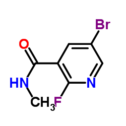 5-Bromo-2-fluoro-N-methylnicotinamide结构式