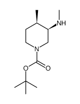 (3R, 4R)-4-Methyl-3-Methylamino-piperidine-1-carboxylic acid tert-butyl ester结构式