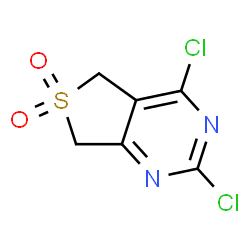 2,4-dichloro-5H,7H-6λ⁶-thieno[3,4-d]pyrimidine-6,6-dione结构式