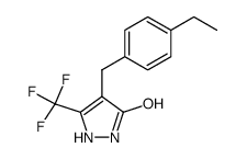 1,2-dihydro-4-[(4-ethylphenyl)-methyl]-5-(trifluoromethyl)-3H-pyrazole-3-one Structure