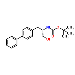 (S)-tert-Butyl (1-([1,1'-biphenyl]-4-yl)-3-hydroxypropan-2-yl)carbamate structure