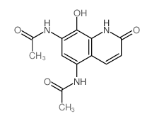 Acetamide,N,N'-(1,2-dihydro-8-hydroxy-2-oxo-5,7-quinolinediyl)bis- (8CI)结构式