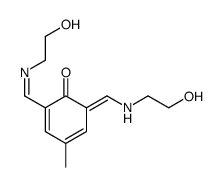 6-[(2-hydroxyethylamino)methylidene]-2-(2-hydroxyethyliminomethyl)-4-methylcyclohexa-2,4-dien-1-one结构式