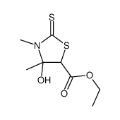 ethyl 4-hydroxy-3,4-dimethyl-2-sulfanylidene-1,3-thiazolidine-5-carboxylate结构式