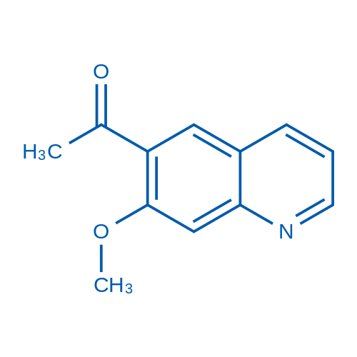 1-(7-甲氧基喹啉-6-基)乙-1-酮结构式