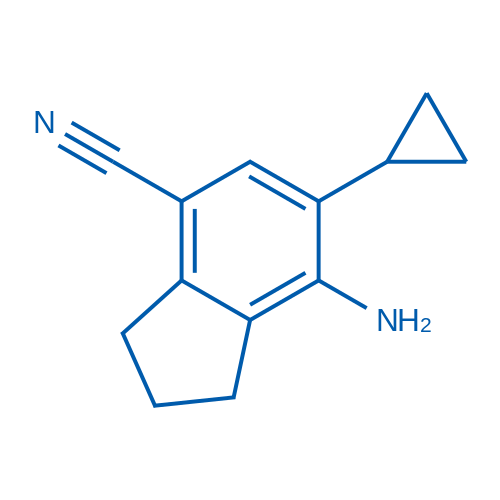 7-Amino-6-cyclopropyl-2,3-dihydro-1H-indene-4-carbonitrile picture