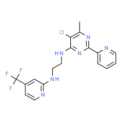 1,2-ETHANEDIAMINE, N-[5-CHLORO-6-METHYL-2-(2-PYRIDINYL)-4-PYRIMIDINYL]-N'-[4-(TRIFLUOROMETHYL)-2-PYRIDINYL]- structure